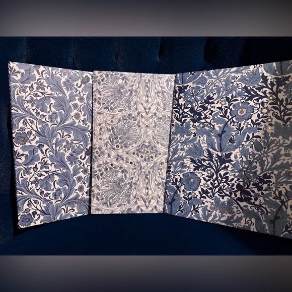 Set of 3 Morris & Co. Notebook / Journals large 9.75” x 7.5” Lined Gold Foil NWT - Picture 4 of 9